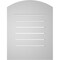 Ekena Millwork Arch Top Surface Mount PVC Gable Vent: Non-Functional, w/ 3-1/2"W x 1"P Standard Frame, 20"W x 24"H GVPAR20X2401SN - alternate 2